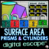 Surface Area of Prisms and Cylinders Digital Math Escape R