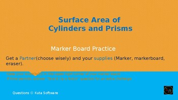 Preview of Surface Area of Prisms Cylinders Practice/Activity (w/ HINTS and GT ?s) No Prep