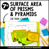 Surface Area of Rectangular & Triangular Prisms and Pyrami
