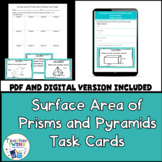 Digital Surface Area of Prisms and Pyramids Task Cards