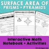 Surface Area of Prisms and Pyramids Interactive Notebook |