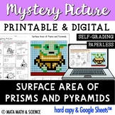 Surface Area of Prisms and Pyramids: Math Mystery Picture
