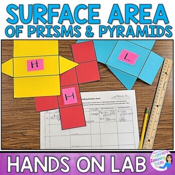Preview of Surface Area of Prisms and Pyramids using Nets | Hands on Activity