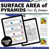 Surface Area of Pyramids Color By Number