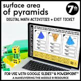 Surface Area of Pyramids Digital Math Activity | Google Sl