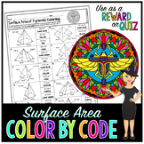 Surface Area of Pyramids Math Color By Number or Quiz