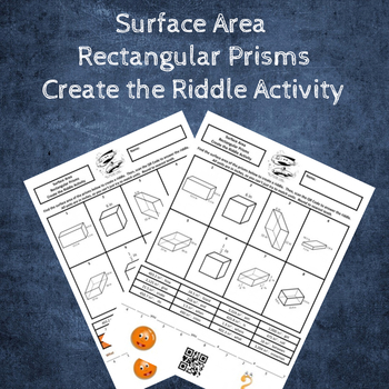 Preview of Surface Area of Rectangular Prisms Create the Riddle Activity
