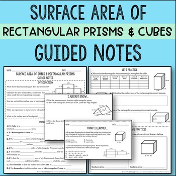 surface area of cubes and rectangular prisms