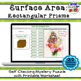 Surface Area of Rectangular Prisms Self Checking Mystery Picture