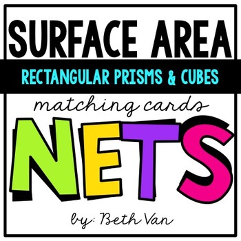 Preview of Surface Area of Rectangular Prisms & Cubes Using Nets Matching Game