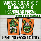 Surface Area of Rectangular and Triangular Prisms Pixel Ar