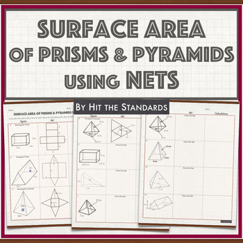 Preview of Surface Area of Solids using Nets