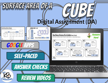 Preview of Surface Area of a Cube  - Digital & Printable Assignment