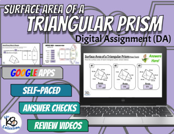 Preview of Surface Area of a Triangular Prism  - Digital & Printable Assignment