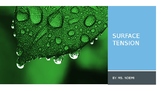 Surface Tension (Distance Learning)