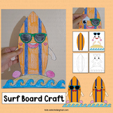 Surfboard Craft Hawaii Summer Bulletin Board Coloring Beac