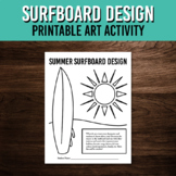 Surfboard Design Art Printable Activity | Summer Project |