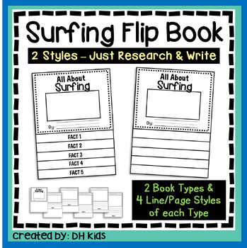 Preview of Surfing Report Book, Sports Research Writing Project, Physical Education