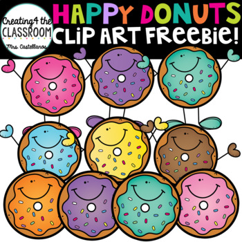Happy Donuts Clip Art Freebie! {Donut Clip Art}