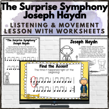 Preview of Surprise Symphony -- Listening and Movement Activity and Worksheets