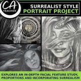 Surrealism Portrait Drawing Project for High School Art Fa