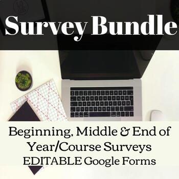 Preview of Survey Bundle: Back to School, Middle of the Year/Course, End of Year Reflection