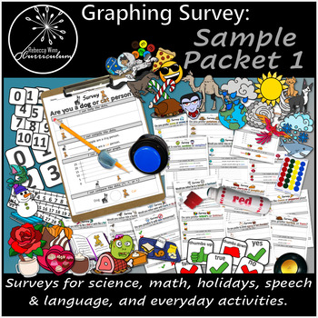 Preview of Survey Sample Packet 1 | Graphing Survey | Comparison | Special Education