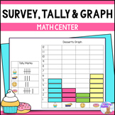 Survey and Graph Activity - Bar Graphs & Tally Marks Math Center