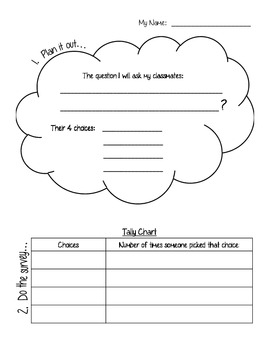 Preview of Survey and Graph Project for 2nd-3rd Grade