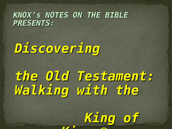 Preview of Survey of the Old Testament
