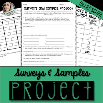 Preview of Surveys and Samples Math Project