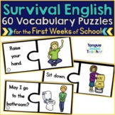Survival English Puzzles Questions Commands Classroom ESL 