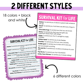 Survival Kit for Life by Molly Maloy | Teachers Pay Teachers