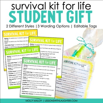 Preview of Survival Kit for Life Student Gift for the End of the Year