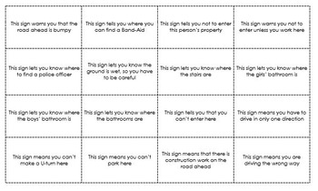 Survival Signs Bingo by Fleur de Speech | Teachers Pay Teachers