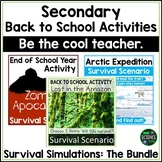 Back to School Activities - Middle or High School - Surviv