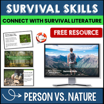 Preview of Survival Skills - Person vs Nature Conflict - Survival Stories Unit - Resilience