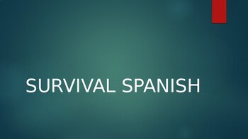 Preview of Survival Spanish to be viewed as flashcards