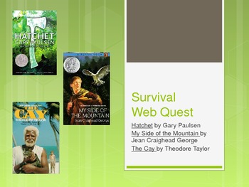 Preview of Survival Unit Webquest