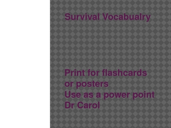 Preview of Survival signs for flashcards