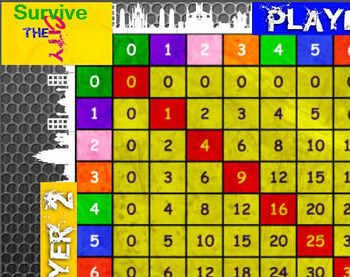 Preview of Survive The City a Multiplication Flash Card Game