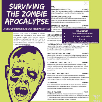 Preview of Surviving the Zombie Apocalypse Project: A Guide to Preparedness