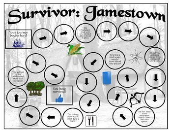 Preview of Survivor Jamestown File Folder Game