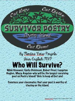 Preview of Survivor Poetry Unit--UPDATED