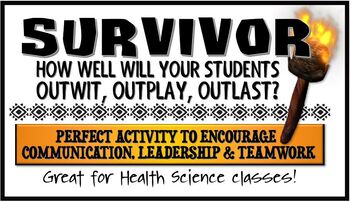Preview of Survivor the Game- Will Your Students Survive? Great for Health Science classes!