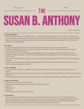 Preview of Susan B. Anthony | 19th Amendment | Women's Suffrage |
