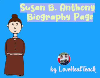 Preview of Susan B. Anthony Biography Page