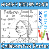 Susan B. Anthony Collaborative Coloring Poster Activities,