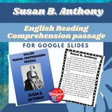 Susan B. Anthony  - English Biography Activity Google Slid
