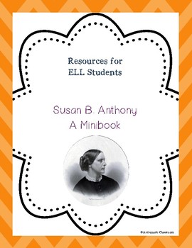 Preview of Susan B. Anthony Minibook for ELL Students